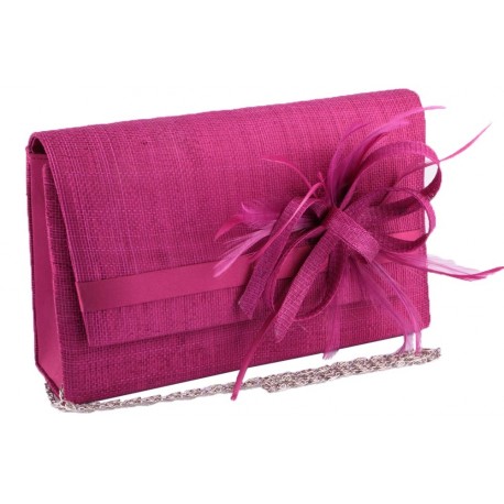 Pochette Cérémonie Falbalyne Fuschia ANCIENNES COLLECTIONS divers