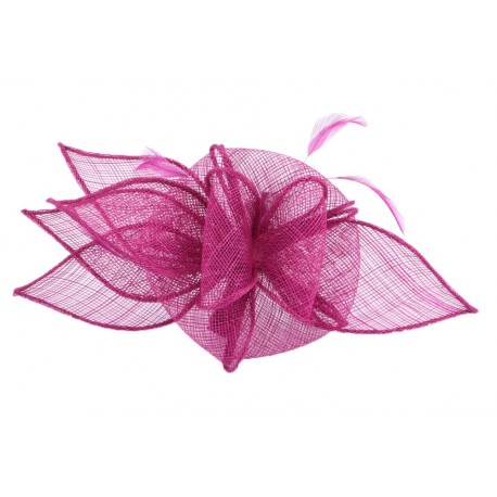 Coiffe Cérémonie Giroflier en sisal Fuschia ANCIENNES COLLECTIONS divers