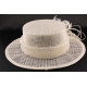 Chapeau Cérémonie Fève en sisal Ecru ANCIENNES COLLECTIONS divers