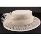 Chapeau Cérémonie Fève en sisal Ecru ANCIENNES COLLECTIONS divers