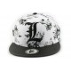 Snapback Hip Hop Florale Blanche et Noire ANCIENNES COLLECTIONS divers