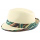 Chapeau Paille Hermy Beige Bleu ANCIENNES COLLECTIONS divers