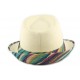 Chapeau Paille Hermy Beige Bleu ANCIENNES COLLECTIONS divers