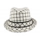 Chapeau Paille Spenta Noir et Blanc ANCIENNES COLLECTIONS divers