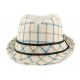 Chapeau Paille Spenta Beige et Bleu ANCIENNES COLLECTIONS divers