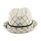 Chapeau Paille Spenta Beige et Bleu ANCIENNES COLLECTIONS divers