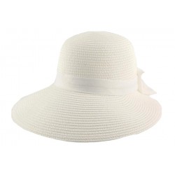 Chapeau Paille Zely en mottled Blanche ANCIENNES COLLECTIONS divers