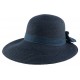 Chapeau Paille Zely en mottled Bleue Marine ANCIENNES COLLECTIONS divers