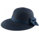 Chapeau Paille Zely en mottled Bleue Marine ANCIENNES COLLECTIONS divers