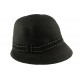 Chapeau Paille Coco Mottled Noir ANCIENNES COLLECTIONS divers