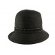 Chapeau Paille Coco Mottled Noir ANCIENNES COLLECTIONS divers