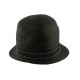 Chapeau Paille Coco Mottled Noir ANCIENNES COLLECTIONS divers