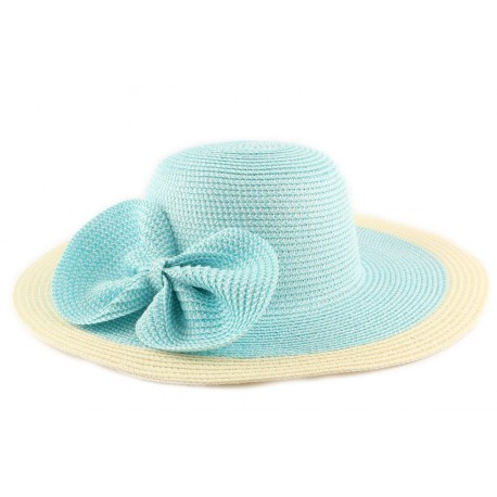 Chapeau Paille Lubly Turquoise ANCIENNES COLLECTIONS divers