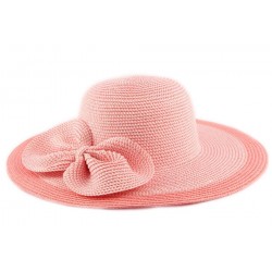 Chapeau Paille Lubly Rose Saumon ANCIENNES COLLECTIONS divers