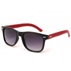 Lunettes Soleil Yacht Club Noire Monture Simili cuir Rouge ANCIENNES COLLECTIONS divers