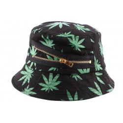 Bob Streetwear Noir feuille Verte avec ZIP ANCIENNES COLLECTIONS divers