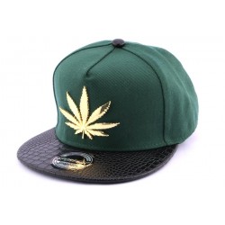 Snapback Verte feuille dorée ANCIENNES COLLECTIONS divers