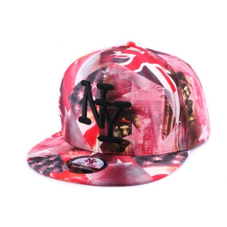 Snapback NY Rouge Vintage Drapeau USA ANCIENNES COLLECTIONS divers