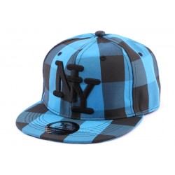 Snapback NY Carreaux Bleu et Noir ANCIENNES COLLECTIONS divers