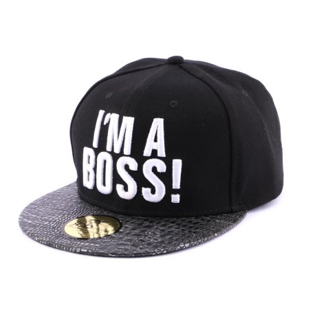 Snapback JBB Couture I'm a Boss Noire visière Croco ANCIENNES COLLECTIONS divers