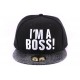 Snapback JBB Couture I'm a Boss Noire visière Croco ANCIENNES COLLECTIONS divers