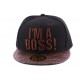 Snapback JBB Couture I'm a Boss Marron visière croco ANCIENNES COLLECTIONS divers