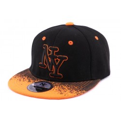 Casquette Snapback NY Noire et Orange enfant jusqu'à 7 Ans ANCIENNES COLLECTIONS divers