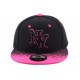 Casquette Snapback NY Noire et Rose enfant jusqu'à 7 Ans ANCIENNES COLLECTIONS divers