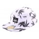 Casquette 5 Panel JBB Couture Blanche Feuilles Noires ANCIENNES COLLECTIONS divers