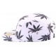 Casquette 5 Panel JBB Couture Blanche Feuilles Noires ANCIENNES COLLECTIONS divers