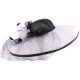 Chapeau Mariage Falyne Noir et Blanc en Sisal ANCIENNES COLLECTIONS divers