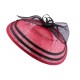 Chapeau Mariage Josepha Rouge et Noir en Sisal ANCIENNES COLLECTIONS divers