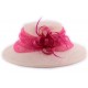 Chapeau Mariage Antonella Rose et Ecru en sisal ANCIENNES COLLECTIONS divers