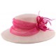 Chapeau Mariage Antonella Rose et Ecru en sisal ANCIENNES COLLECTIONS divers