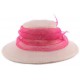 Chapeau Mariage Antonella Rose et Ecru en sisal ANCIENNES COLLECTIONS divers