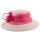 Chapeau Mariage Antonella Rose et Ecru en sisal ANCIENNES COLLECTIONS divers