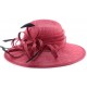 Chapeau Mariage Angly Bordeaux et Noir en sisal ANCIENNES COLLECTIONS divers