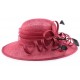 Chapeau Mariage Angly Bordeaux et Noir en sisal ANCIENNES COLLECTIONS divers