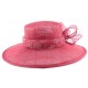 Chapeau de Mariage Bordeline Rouge Bordeaux en sisal ANCIENNES COLLECTIONS divers