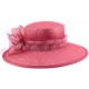 Chapeau de Mariage Bordeline Rouge Bordeaux en sisal ANCIENNES COLLECTIONS divers