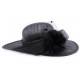 Chapeau Mariage Rosa Noir en sisal ANCIENNES COLLECTIONS divers