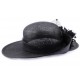 Chapeau Mariage Rosa Noir en sisal ANCIENNES COLLECTIONS divers