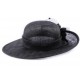 Chapeau Mariage Rosa Noir en sisal ANCIENNES COLLECTIONS divers