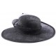 Chapeau Mariage Rosa Noir en sisal ANCIENNES COLLECTIONS divers