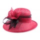 Chapeau de Mariage Standy Rouge et Noir en sisal ANCIENNES COLLECTIONS divers