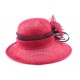 Chapeau de Mariage Standy Rouge et Noir en sisal ANCIENNES COLLECTIONS divers