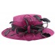 Chapeau Mariage Cabassa en sisal Fuschia et noir ANCIENNES COLLECTIONS divers