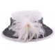 Chapeau Mariage Duesbury Blanc et Noir en sisal ANCIENNES COLLECTIONS divers