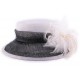 Chapeau Mariage Duesbury Blanc et Noir en sisal ANCIENNES COLLECTIONS divers