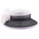 Chapeau Mariage Duesbury Blanc et Noir en sisal ANCIENNES COLLECTIONS divers